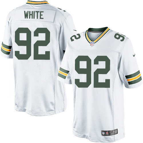 Men's Limited Reggie White Nike Jersey White Road - #92 NFL Green Bay Packers